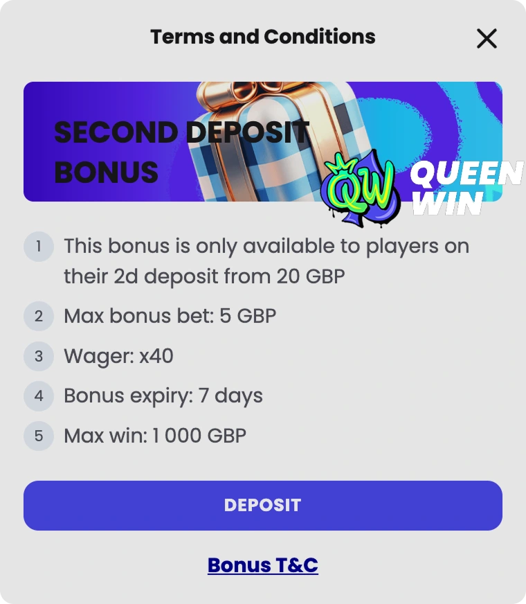 queen win promo code